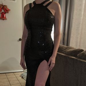 Black sequin dress
